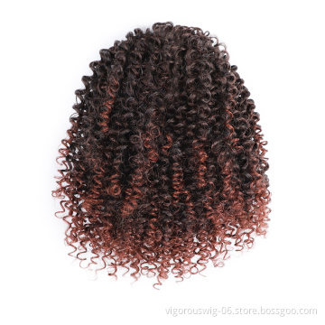 New Fashion Darling Wholesale Lowest Price Fiber Wigs Jerry Curly For Women Extension Ombre Braiding Hair Synthetic